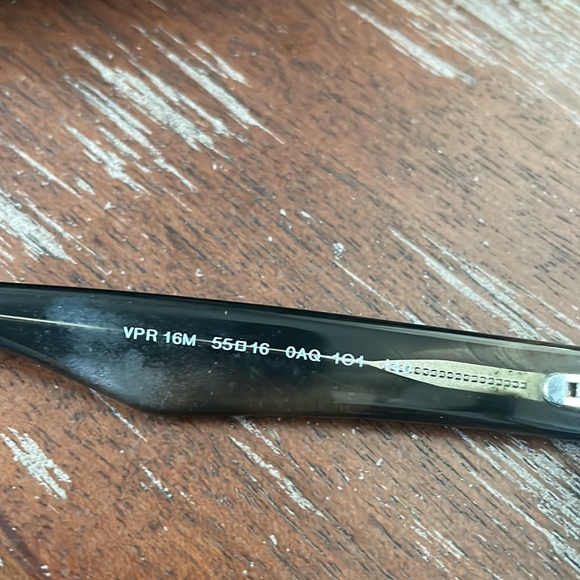 Prada VPR 16M OAQ-101 Wood eyeglasses with black logo case. - Picture 6 of 16